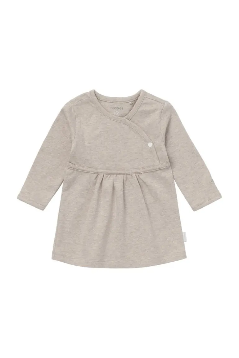jurk_nevada__taupe_melang_2.webp Noppies Jurken | Basics<Jurk Nevada - Taupe Melange