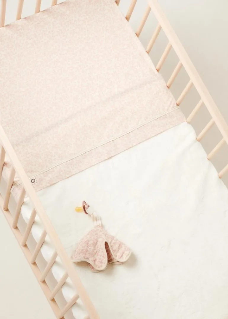 ledikant_hoeslaken_botani_1-1.webp Noppies Hoeslakens | Babykamer<Ledikant Hoeslaken Botanical - Misty Rose