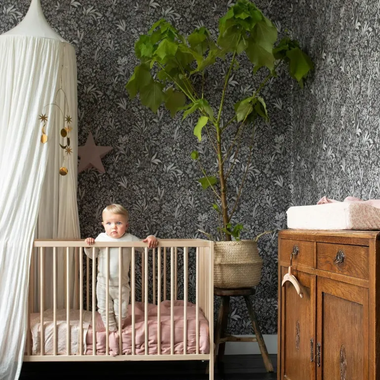 ledikant_hoeslaken_tiny_d_4-1.webp Noppies Hoeslakens | Babykamer<Ledikant Hoeslaken Tiny Dot - Misty Rose