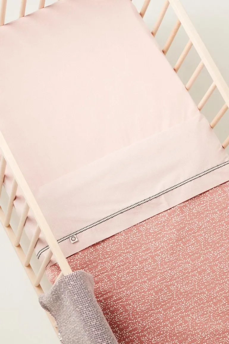 ledikant_laken_tiny_dot_x_0-2.webp Noppies Lakens | Babykamer<Ledikant Laken Tiny Dot 110x140 Cm - Misty Rose