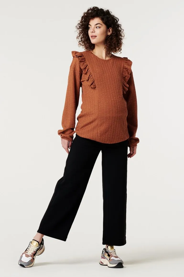 longsleeve_abby__mocha_bi_0.webp Noppies Shirts<Longsleeve Abby - Mocha Bisque