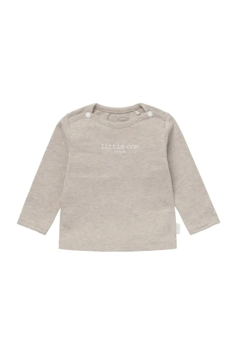 longsleeve_hester__taupe__0.webp Noppies Shirts | Basics<Longsleeve Hester - Taupe Melange