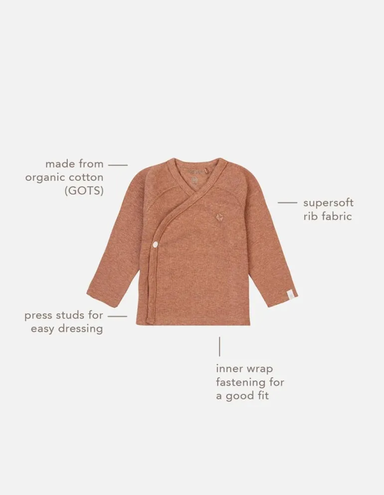 longsleeve_nanyuki__cafe__2.webp Noppies Shirts | Basics<Longsleeve Nanyuki - Cafe Au Lait Melange