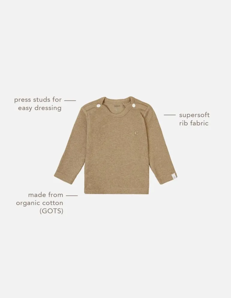longsleeve_natal__light_g_3.webp Noppies Shirts | Basics<Longsleeve Natal - Light Green Melange