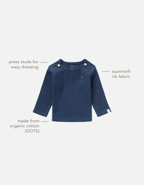 Noppies Shirts | Basics<Longsleeve Natal - Navy Melange