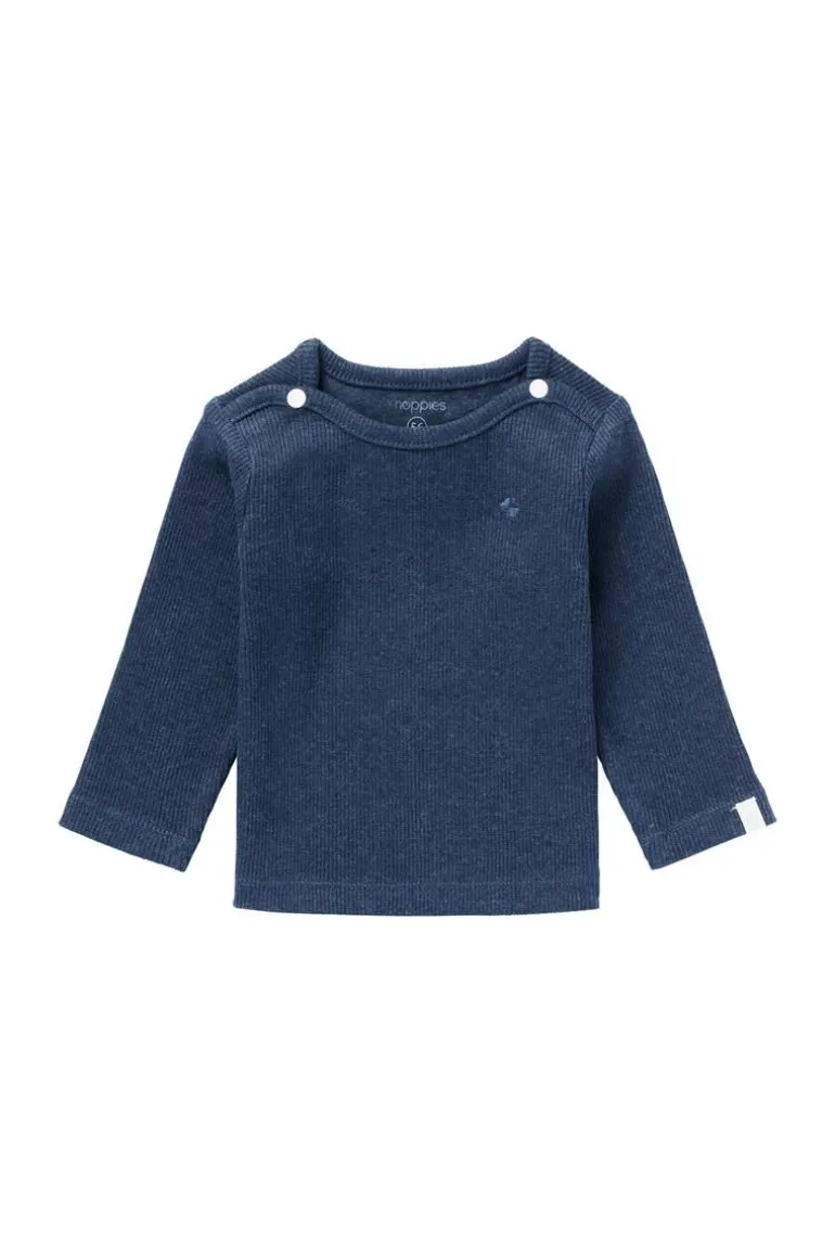 longsleeve_natal__navy_me_3.webp Noppies Shirts | Basics<Longsleeve Natal - Navy Melange
