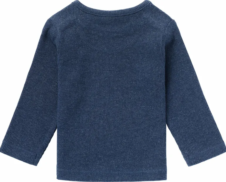 longsleeve_natal__navy_me_4.webp Noppies Shirts | Basics<Longsleeve Natal - Navy Melange