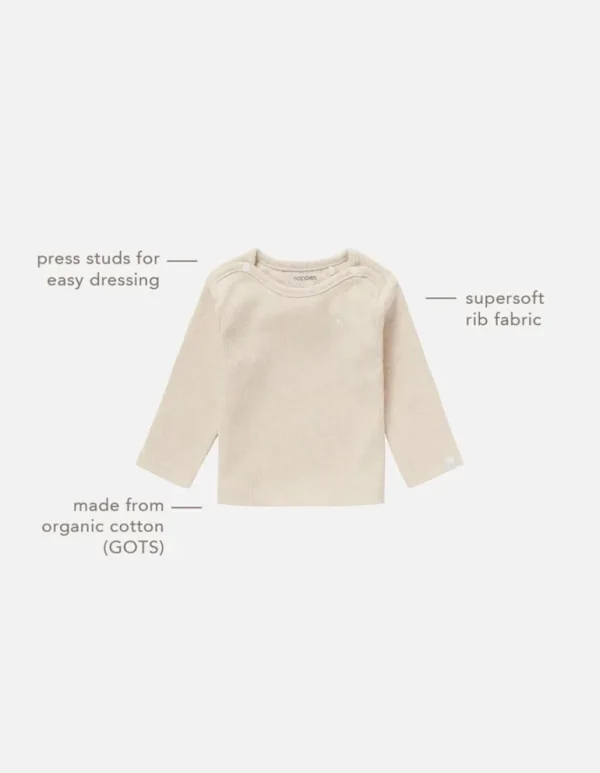 Noppies Shirts | Basics<Longsleeve Natal - Oatmeal