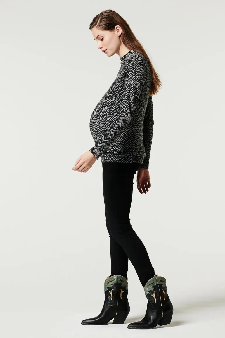 longsleeve_vprint__grey_m_5.webp Noppies Shirts<Longsleeve V-print - Grey Melange