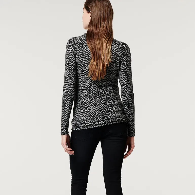 longsleeve_vprint__grey_m_6.webp Noppies Shirts<Longsleeve V-print - Grey Melange
