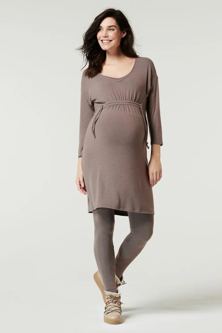 lounge_jurk_hays__taupe_m_9.webp Noppies Ondergoed | Nachtkleding & Loungewear<Lounge Jurk Hays - Taupe Melange