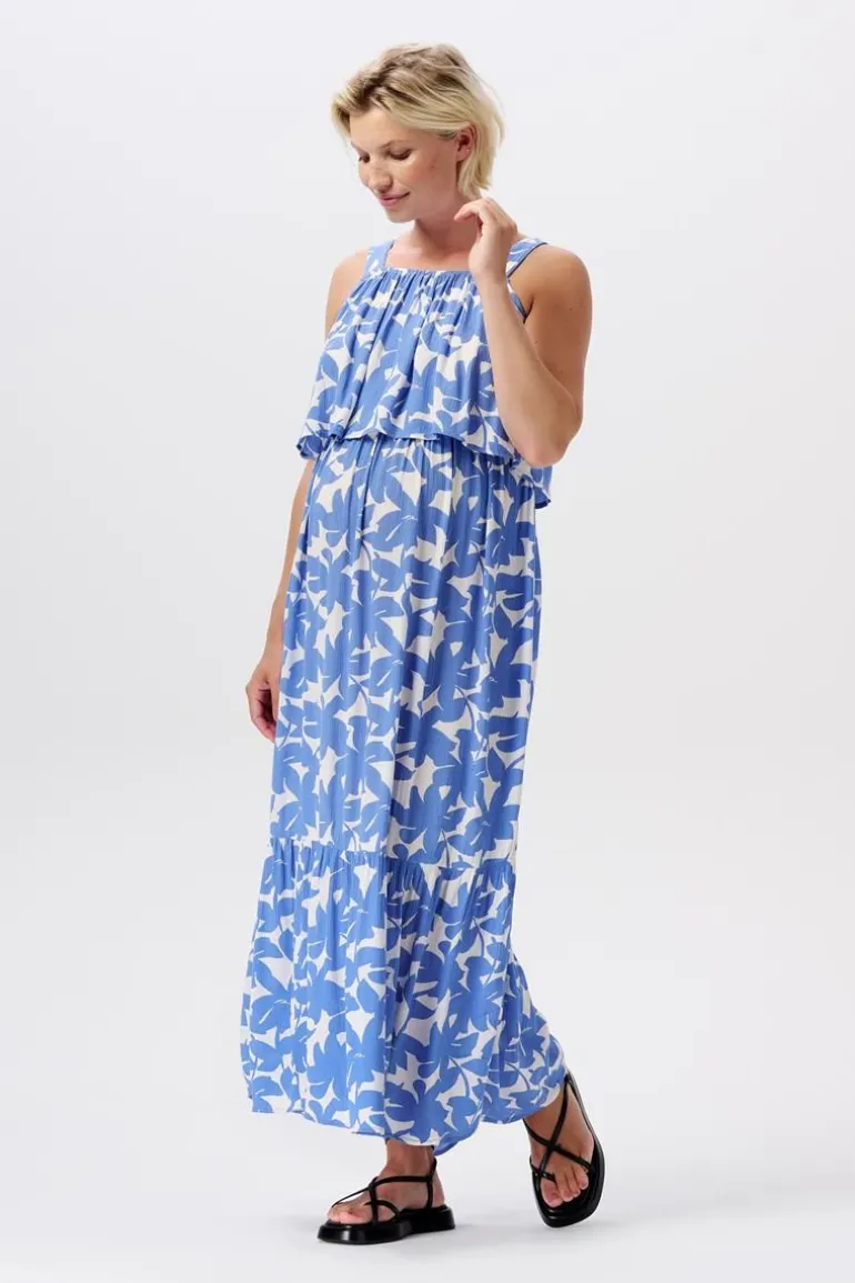 maxijurk_met_voedingsfunc_0.webp Noppies Jurken | Jurken<Maxi-jurk Met Voedingsfunctie Han - Cornflower Big Flower