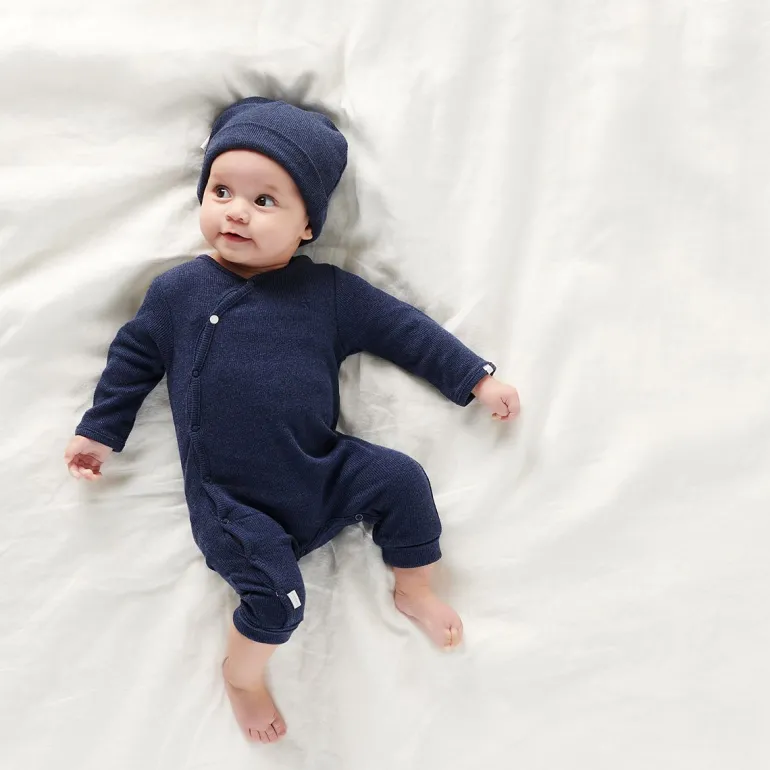 muts_nevel__navy_melange_2.webp Noppies Mutsen | Basics<Muts Nevel - Navy Melange