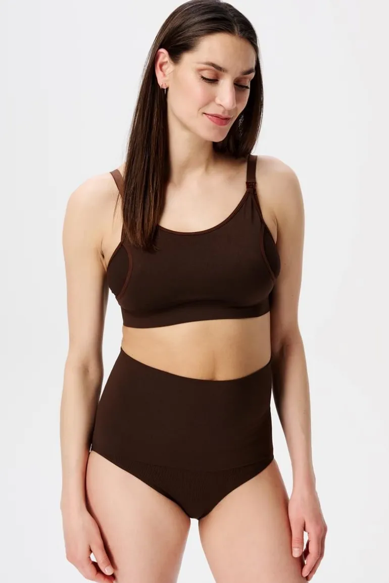 naadloze_slip_lee_post_pa_0-3.webp Noppies Ondergoed<Naadloze Slip Lee Post Partum Sensil® Breeze - Coffee Bean