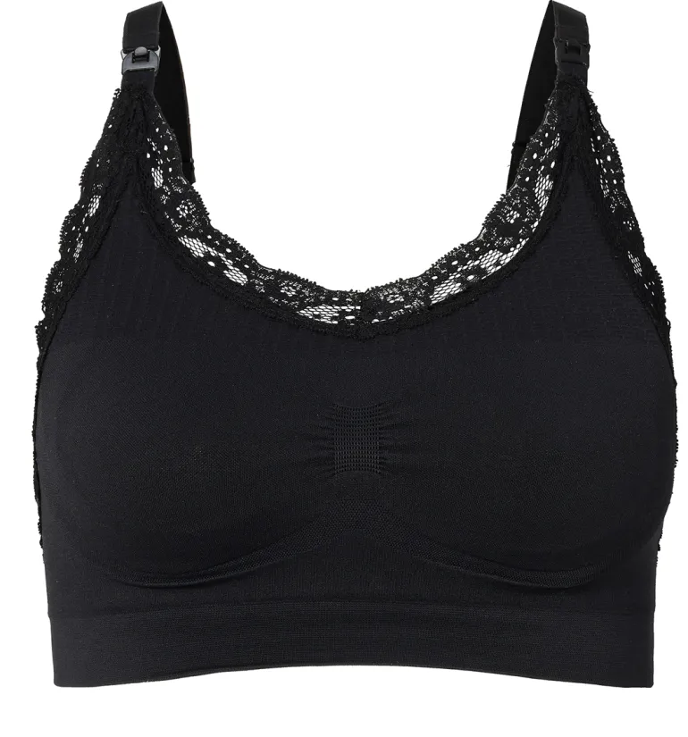 naadloze_voedingsbh_seaml_10.webp Noppies Bh's | Bh's<Naadloze Voedingsbh Seamless Nursing Bra Lace - Black
