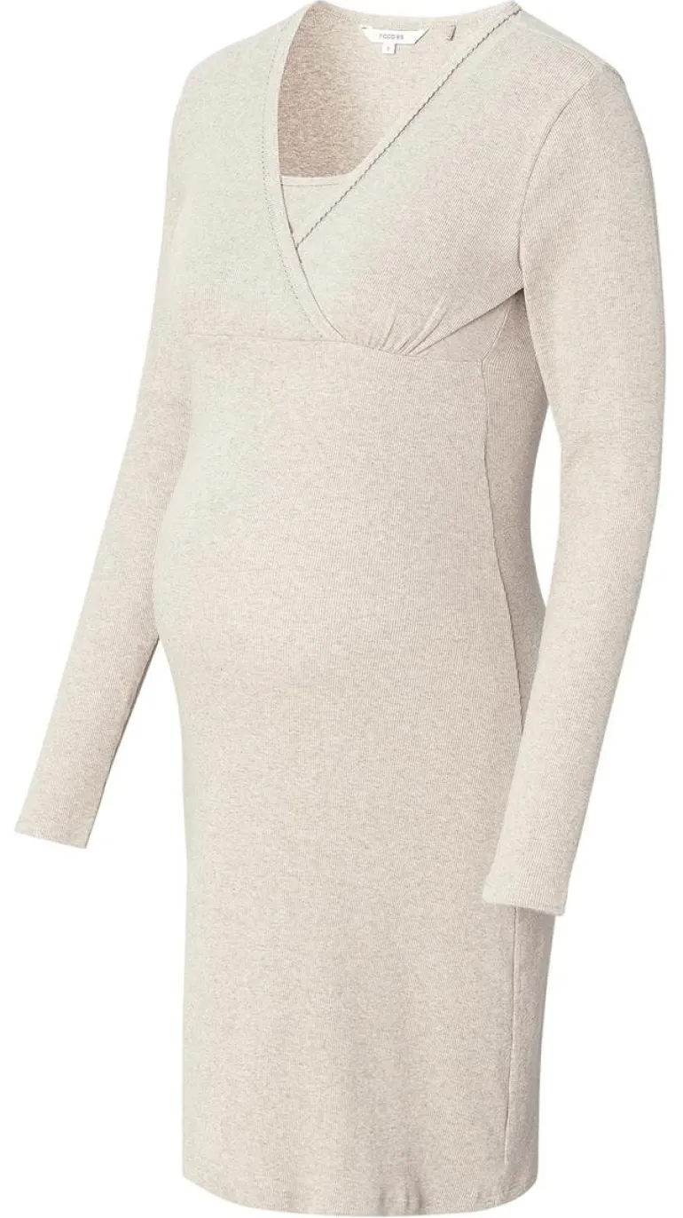nachtjapon_met_voedingsfu_10.webp Noppies Nachtkleding & Loungewear | Ondergoed<Nachtjapon Met Voedingsfunctie Alisa - Oatmeal