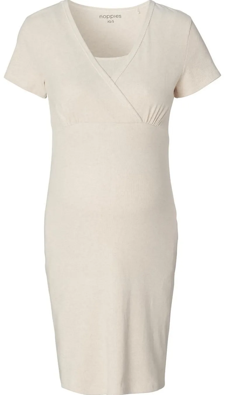 nachtjapon_met_voedingsfu_2-1.webp Noppies Nachtkleding & Loungewear | Ondergoed<Nachtjapon Met Voedingsfunctie Tami - Oatmeal