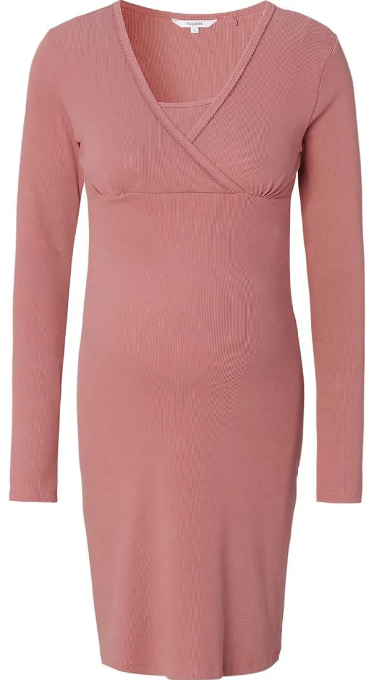 nachtjapon_met_voedingsfu_2-6.webp Noppies Nachtkleding & Loungewear | Ondergoed<Nachtjapon Met Voedingsfunctie Alisa - Burlwood