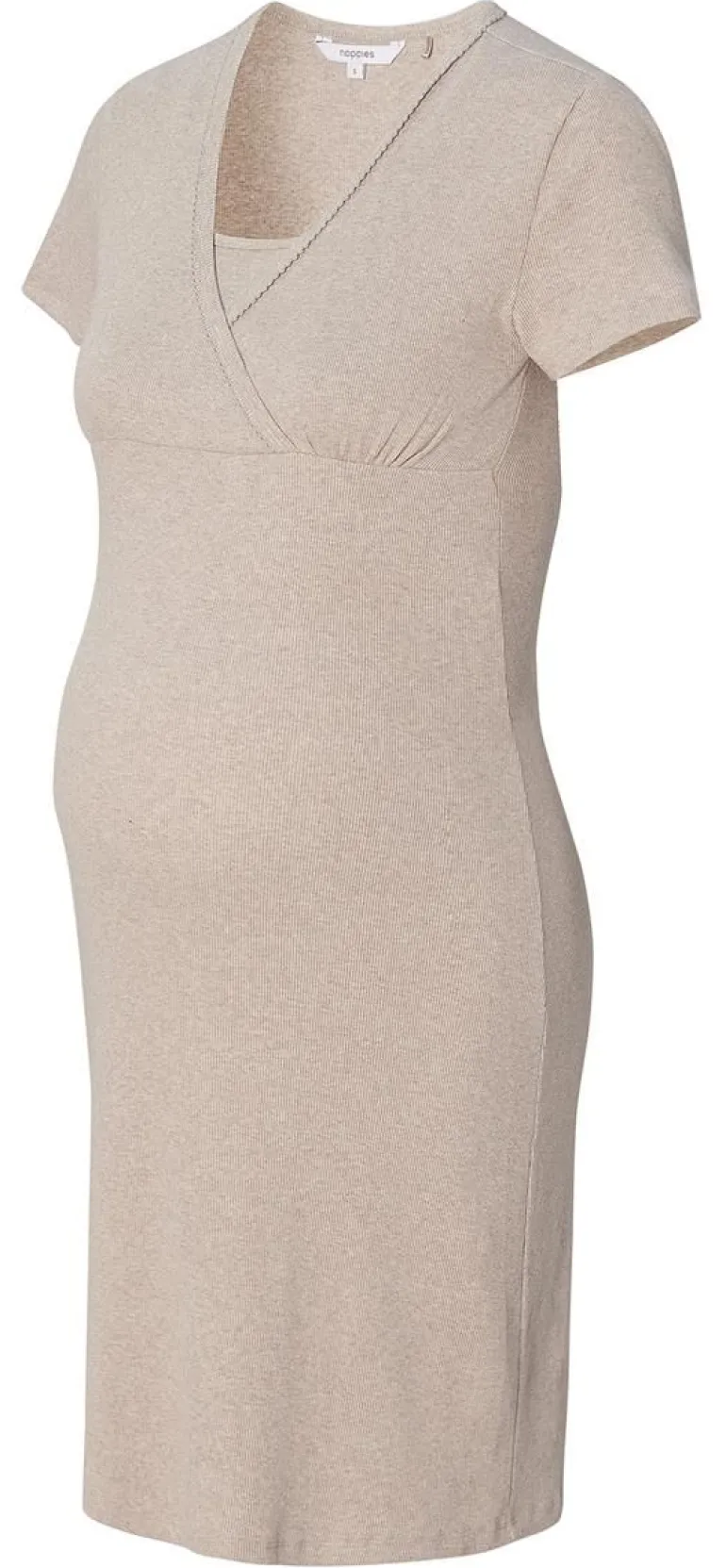 nachtjapon_met_voedingsfu_4-7.webp Noppies Nachtkleding & Loungewear | Ondergoed<Nachtjapon Met Voedingsfunctie Tami - Taupe Melange