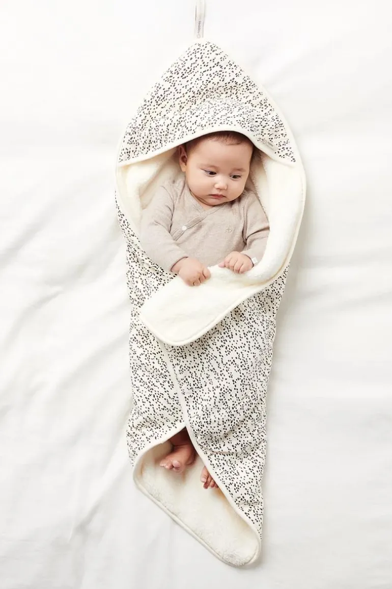 newborn_omslaghanddoek_te_5.webp Noppies Badcapes & Wikkeldoeken | Thuis<Newborn Omslaghanddoek Teddy Fancy Dot Wrapper - Jet Stream