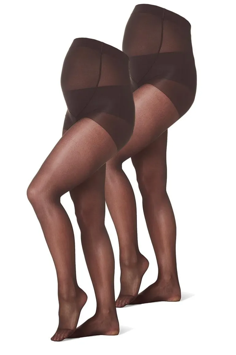 panty_pack_maternity_tigh_2-2.webp Noppies Panty's & Maillots<Panty 2-Pack Maternity Tights 20 Den - Nearly black