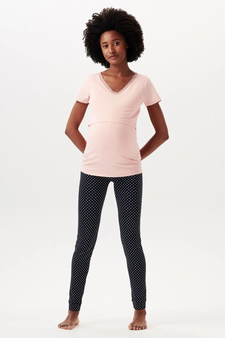 pyjamashirt_met_voedingsf_0.webp Noppies Nachtkleding & Loungewear | Ondergoed<Pyjamashirt Met Voedingsfunctie Floor - Silver Pink