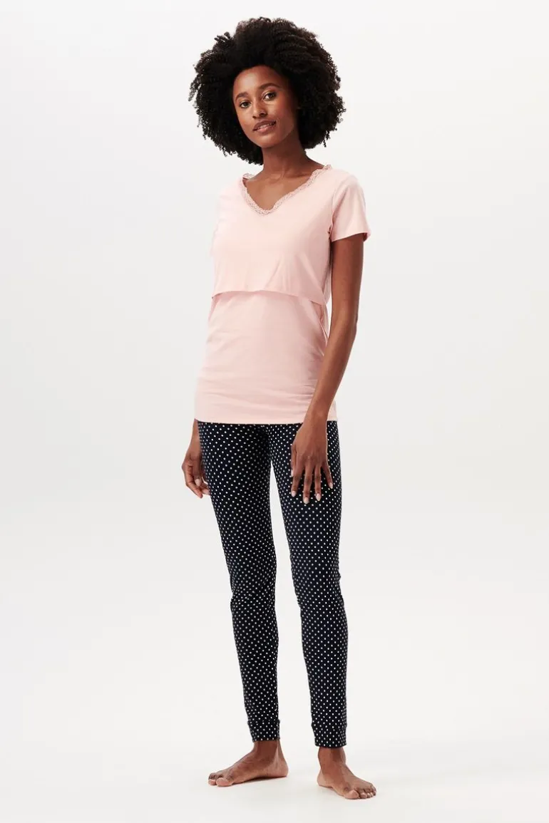 pyjamashirt_met_voedingsf_7.webp Noppies Nachtkleding & Loungewear | Ondergoed<Pyjamashirt Met Voedingsfunctie Floor - Silver Pink