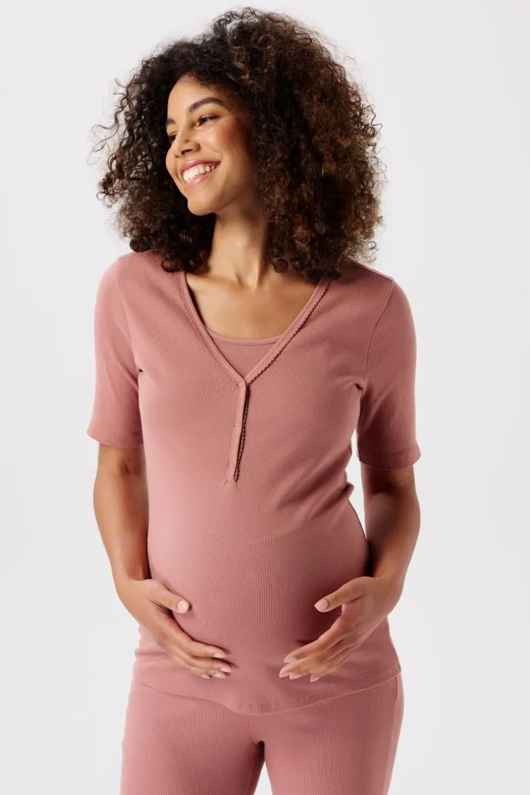 pyjamatop_met_voedingsfun_0-6.webp Noppies Nachtkleding & Loungewear | Ondergoed<Pyjamatop Met Voedingsfunctie Renate - Burlwood