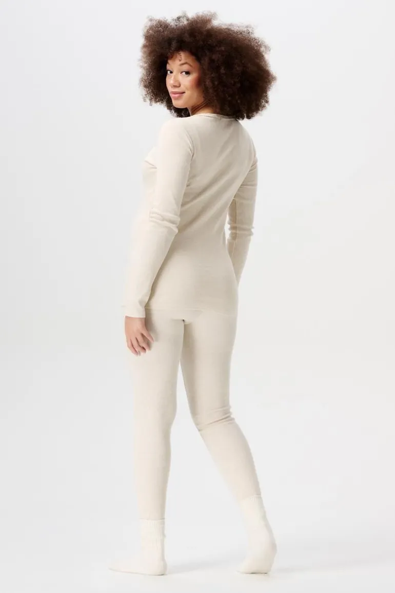 pyjamatop_met_voedingsfun_1.webp Noppies Ondergoed | Nachtkleding & Loungewear<Pyjamatop Met Voedingsfunctie Amala - Oatmeal