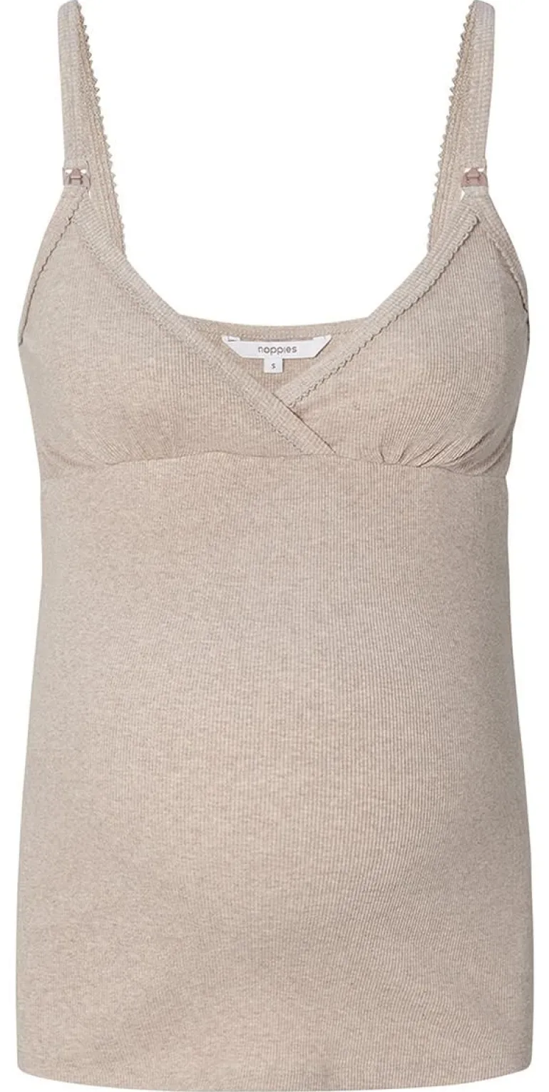 pyjamatop_met_voedingsfun_10-10.webp Noppies Nachtkleding & Loungewear | Ondergoed<Pyjamatop Met Voedingsfunctie Maja - Taupe Melange