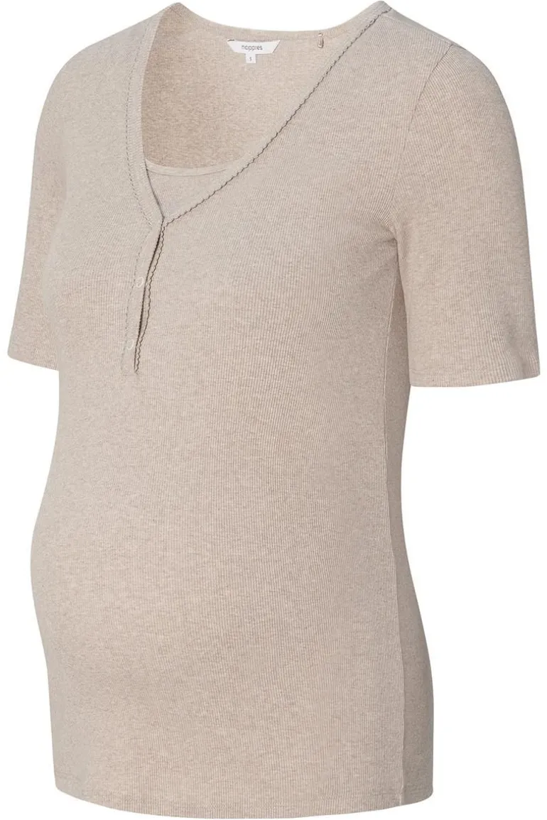 pyjamatop_met_voedingsfun_11-4.webp Noppies Nachtkleding & Loungewear | Ondergoed<Pyjamatop Met Voedingsfunctie Renate - Taupe Melange