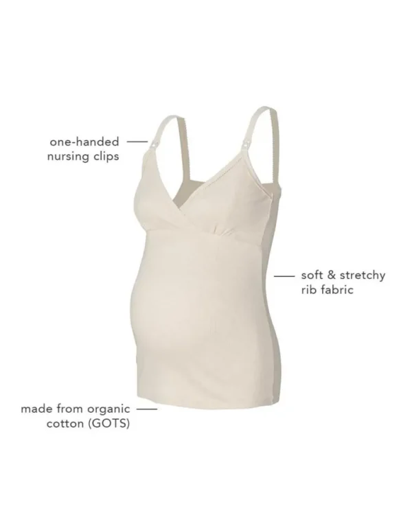 Noppies Nachtkleding & Loungewear | Ondergoed<Pyjamatop Met Voedingsfunctie Maja - Oatmeal