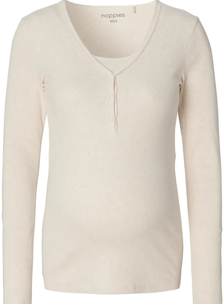 pyjamatop_met_voedingsfun_8.webp Noppies Ondergoed | Nachtkleding & Loungewear<Pyjamatop Met Voedingsfunctie Amala - Oatmeal