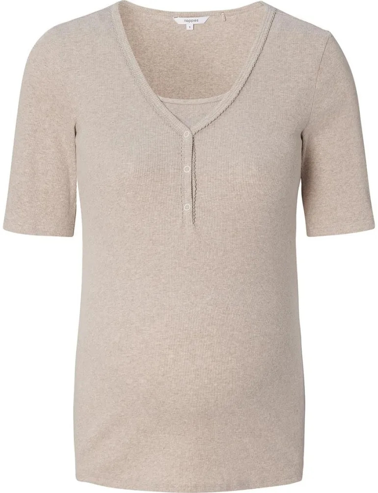 pyjamatop_met_voedingsfun_9-8.webp Noppies Nachtkleding & Loungewear | Ondergoed<Pyjamatop Met Voedingsfunctie Renate - Taupe Melange
