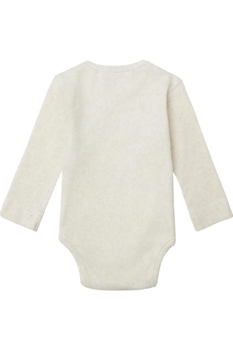 romper_nino__oatmeal_7.webp Noppies Basics | Rompers<Romper Nino - Oatmeal