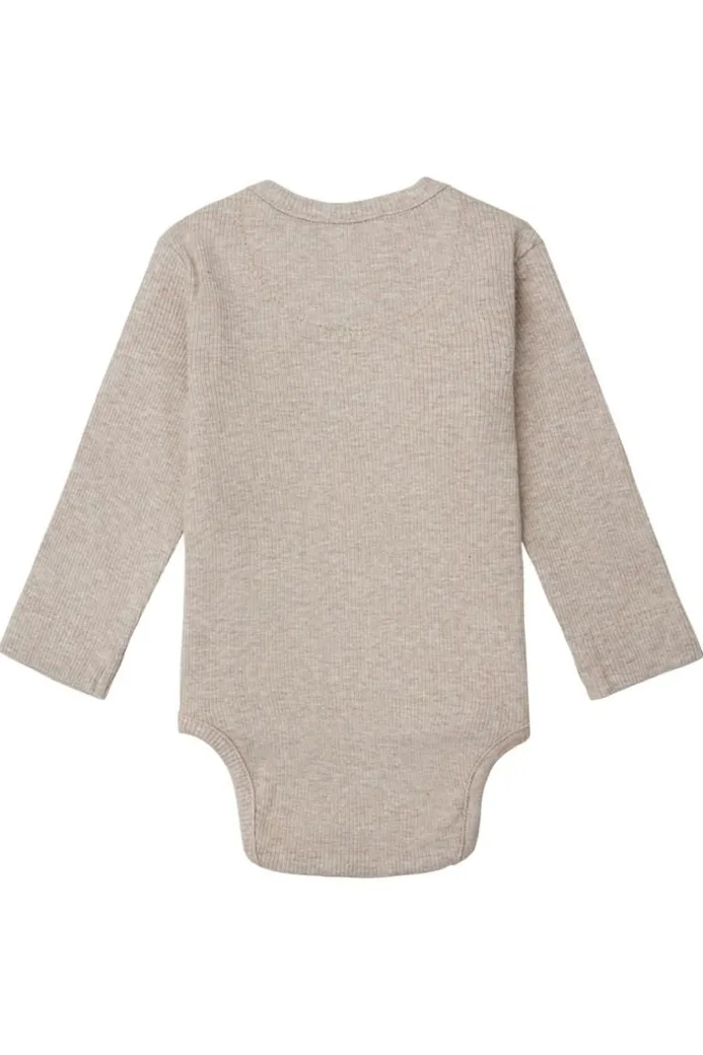 romper_nino__taupe_melang_6.webp Noppies Rompers | Basics<Romper Nino - Taupe Melange