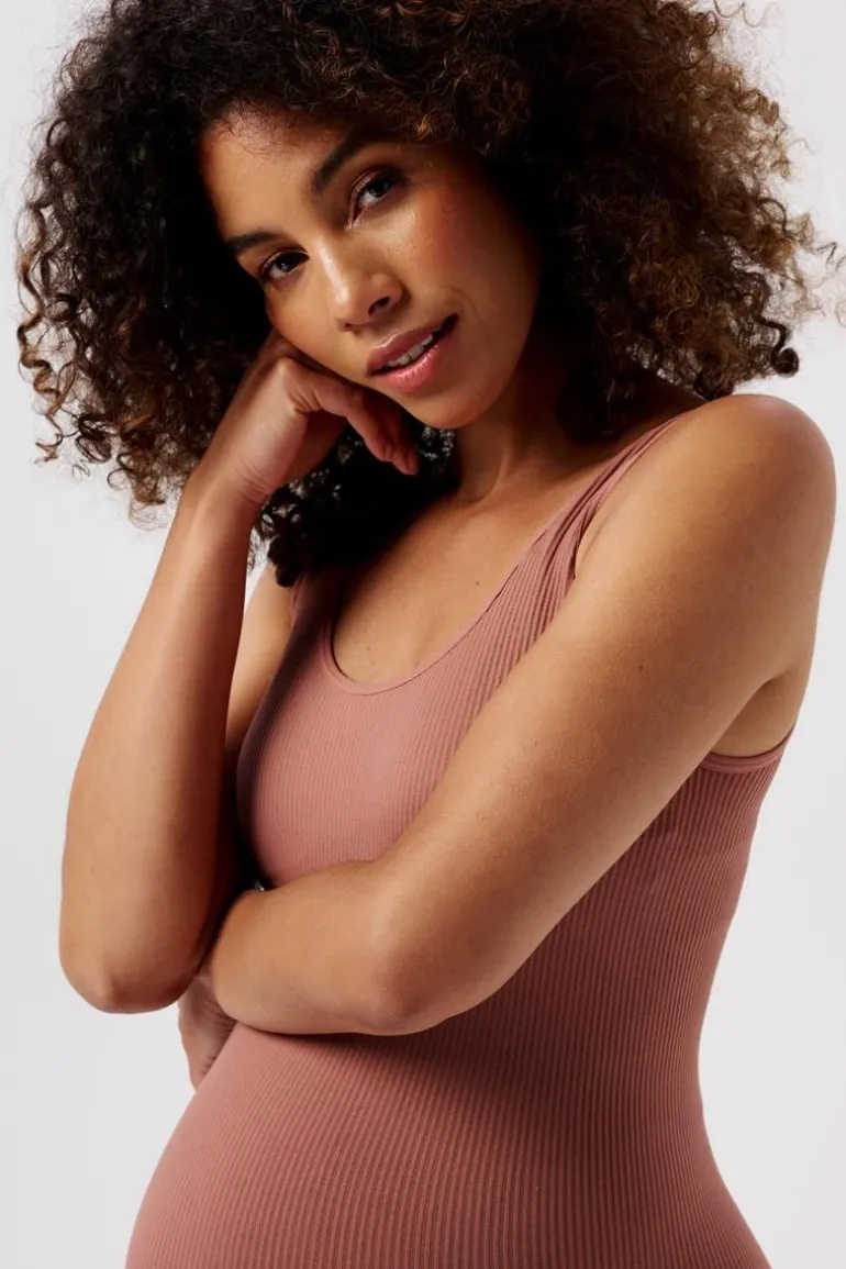 tanktop_rib_sama__burlwoo_5.webp Noppies Tops<Tanktop Rib Sama - Burlwood