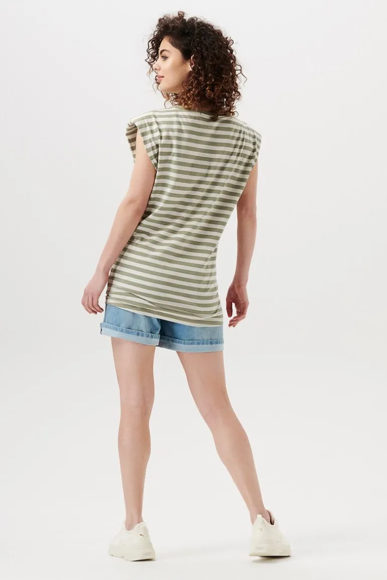top_shoulderpads__vetiver_1.webp Noppies Tops<Top Shoulderpads - Vetiver