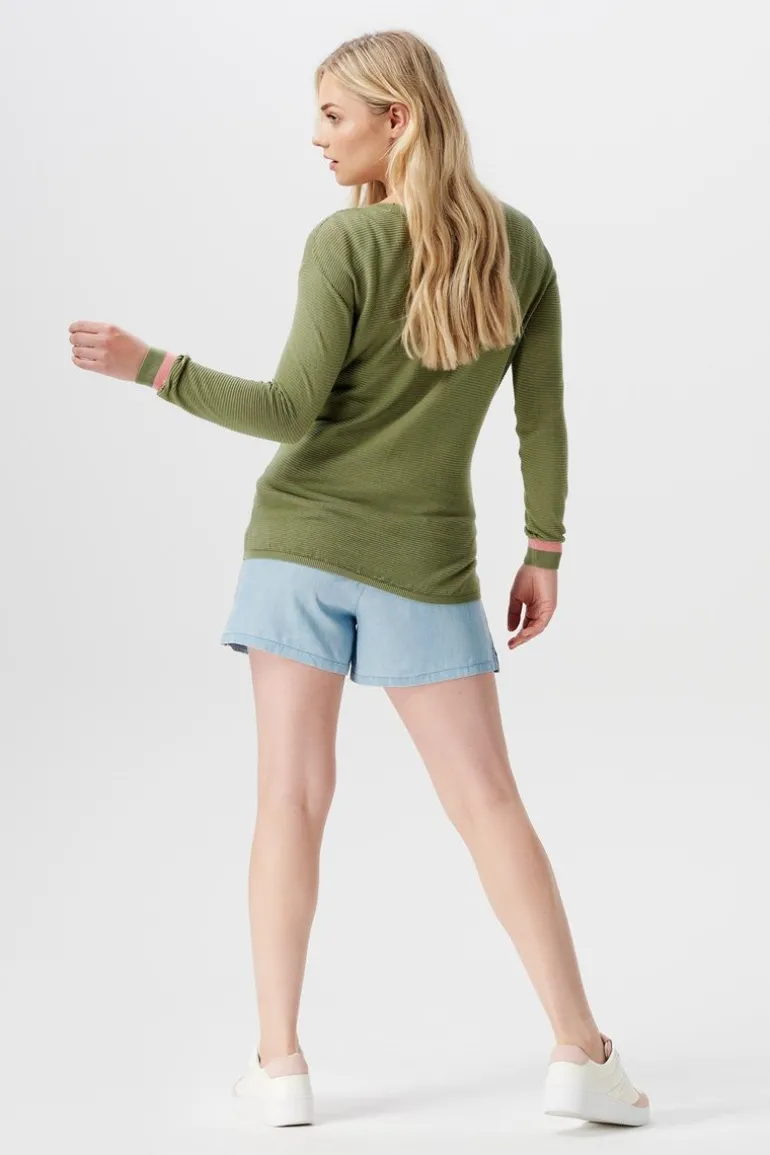 trui__real_olive_1.webp Noppies Truien & Sweaters<Trui - Real Olive
