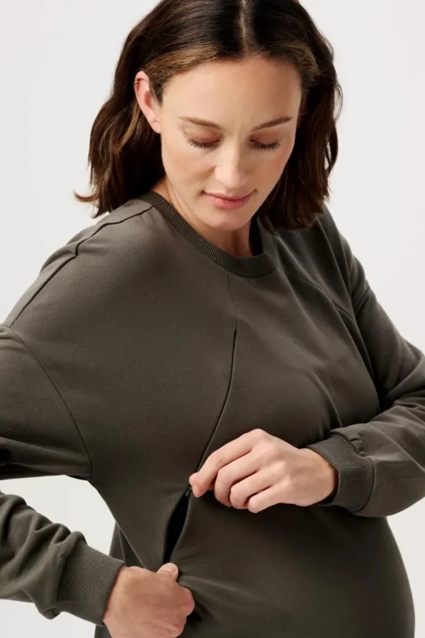 Noppies Truien & Sweaters | Truien & Sweaters<Trui Met Voedingsfunctie Lesy - Olive