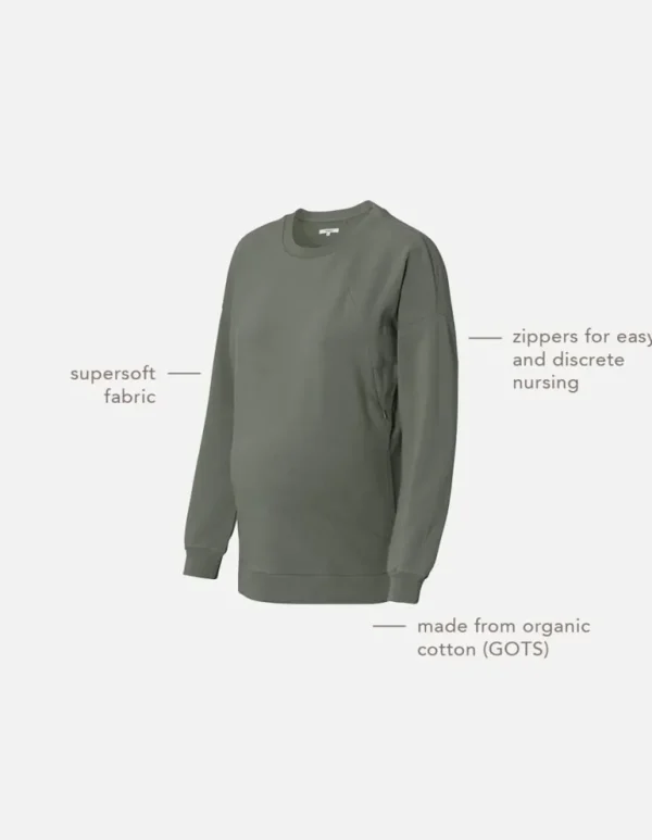 Noppies Truien & Sweaters | Truien & Sweaters<Trui Met Voedingsfunctie Lesy - Olive