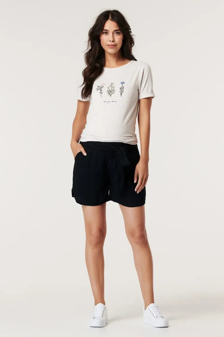 tshirt__oatmeal_melange_0.webp Noppies T-Shirts<T-shirt - Oatmeal melange