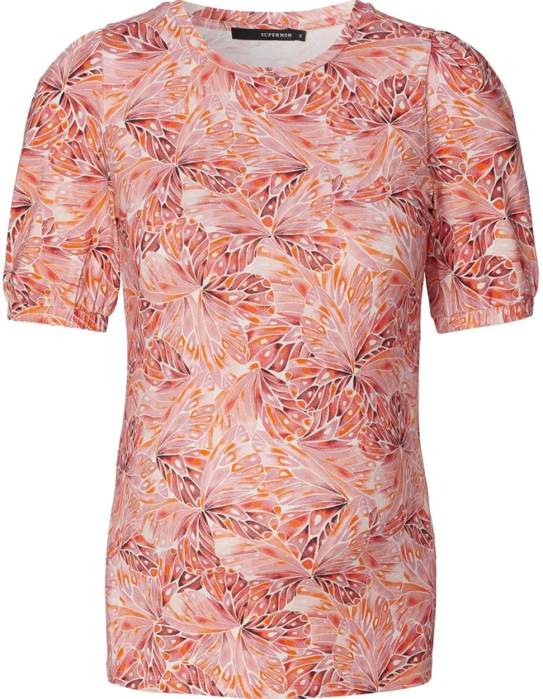 tshirt_florala__mock_oran_2.webp Noppies T-Shirts<T-shirt Florala - Mock Orange