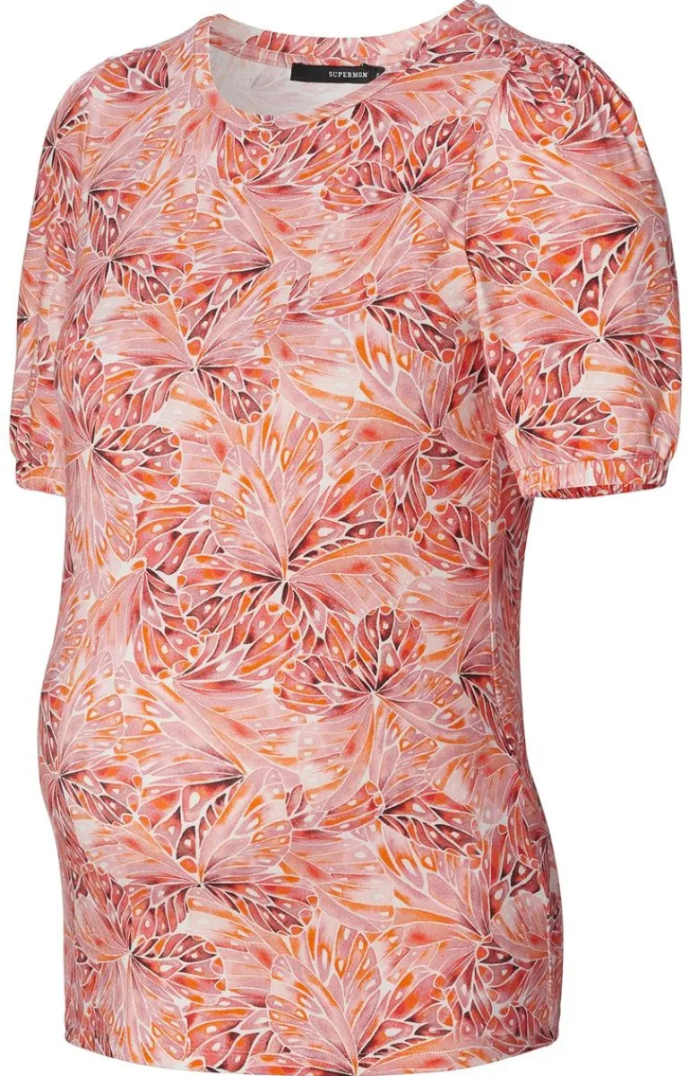 tshirt_florala__mock_oran_4.webp Noppies T-Shirts<T-shirt Florala - Mock Orange