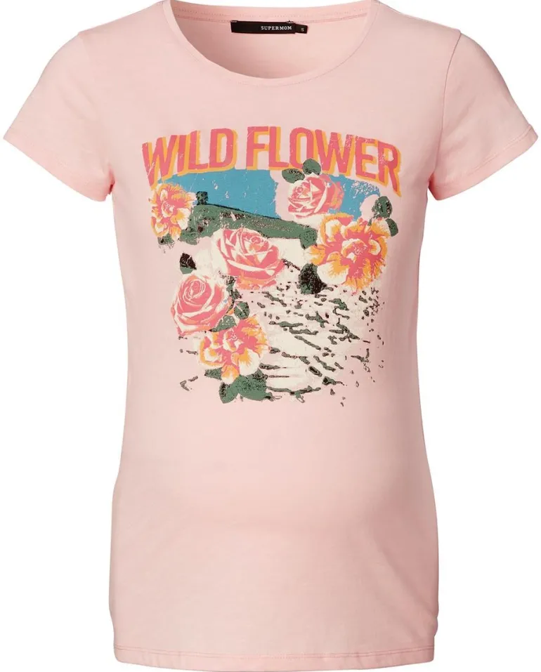 tshirt_wild_flower__eveni_2.webp Noppies T-Shirts | T-Shirts<T-shirt Wild Flower - Evening Sand