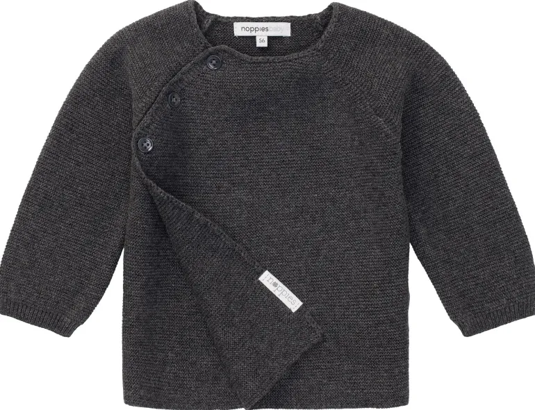 vest_pino__dark_grey_mela_6.webp Noppies Vesten | Basics<Vest Pino - Dark grey melange