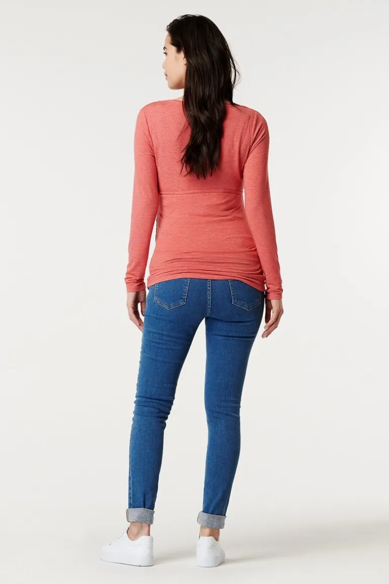 voedings_tshirt__coral_1.webp Noppies T-Shirts | T-Shirts<Voedings T-shirt - Coral