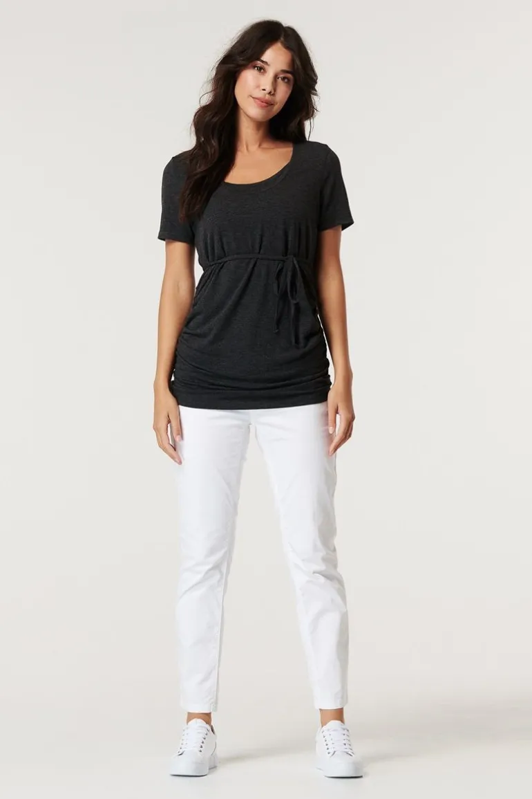 voedings_tshirt__gunmetal_7-1.webp Noppies T-Shirts | T-Shirts<Voedings T-shirt - Gunmetal