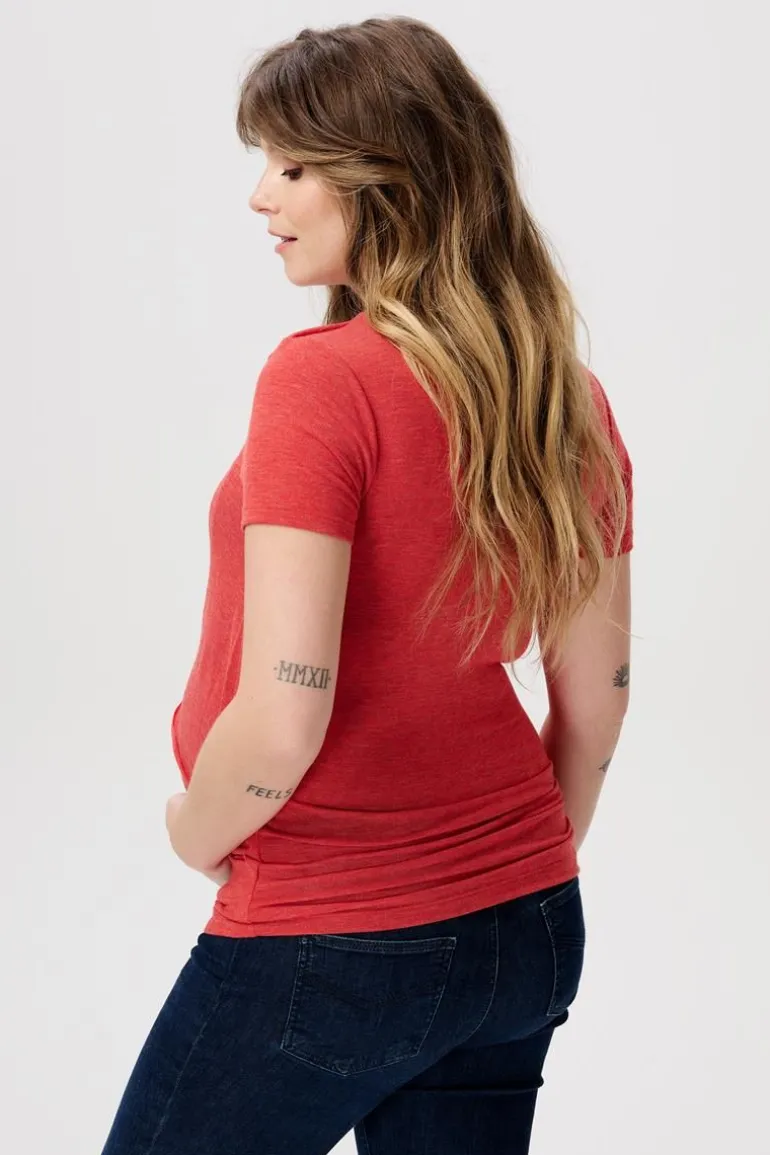 voedings_tshirt__mission__1.webp Noppies T-Shirts | T-Shirts<Voedings T-shirt - Mission Red