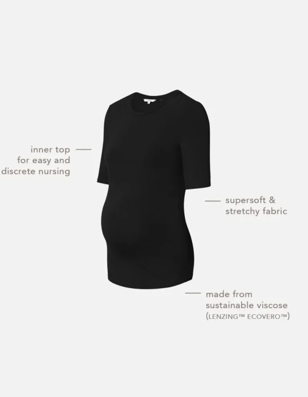 Noppies T-Shirts | T-Shirts<Voedings T-shirt Juli - Black